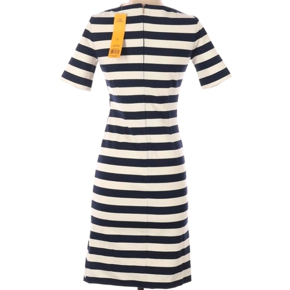 NWT Tory Burch Augusta navy and ivory dress - Picture 2 of 3